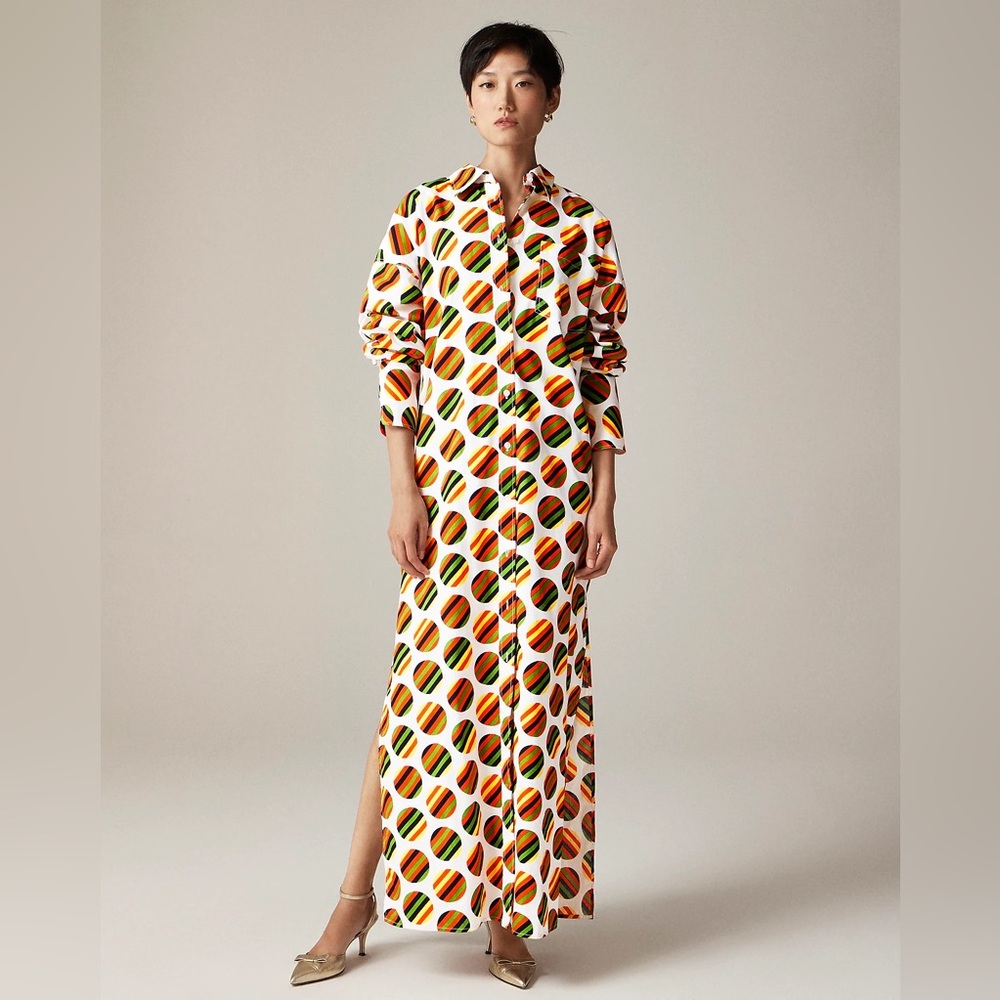 Christopher John Rogers X J.Crew Étienne shirtdress polka-dot poplin CF476